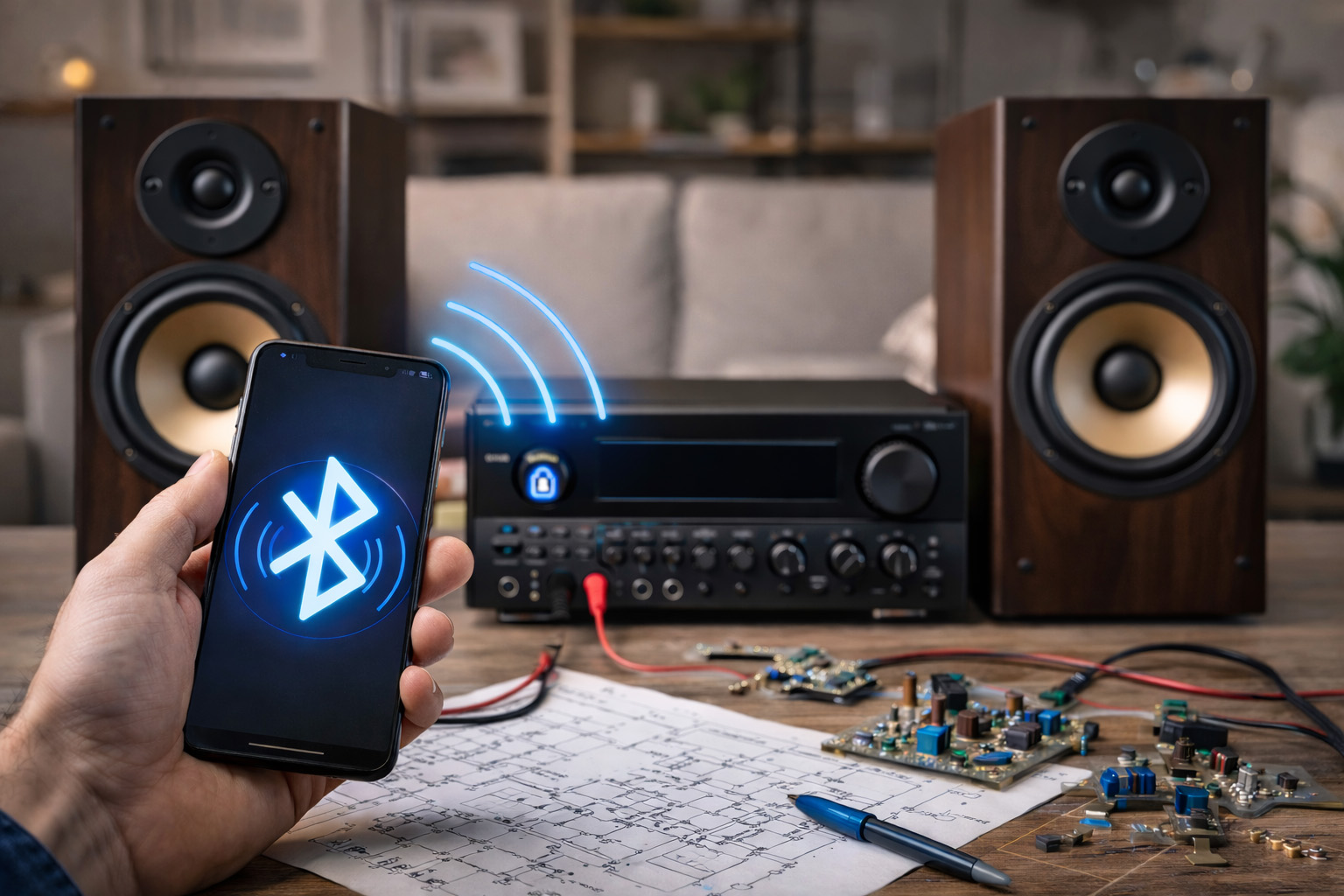 Elettronica teoria e pratica colleghiamo un impianto stereo allo smartphone via Bluetooth