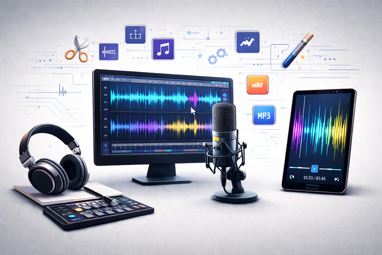 Lab Audacity registrare pulire e mixare un audio