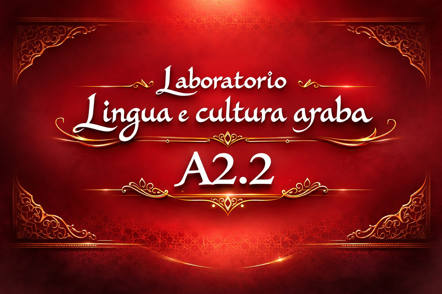 Laboratorio lingua e cultura araba a2.2
