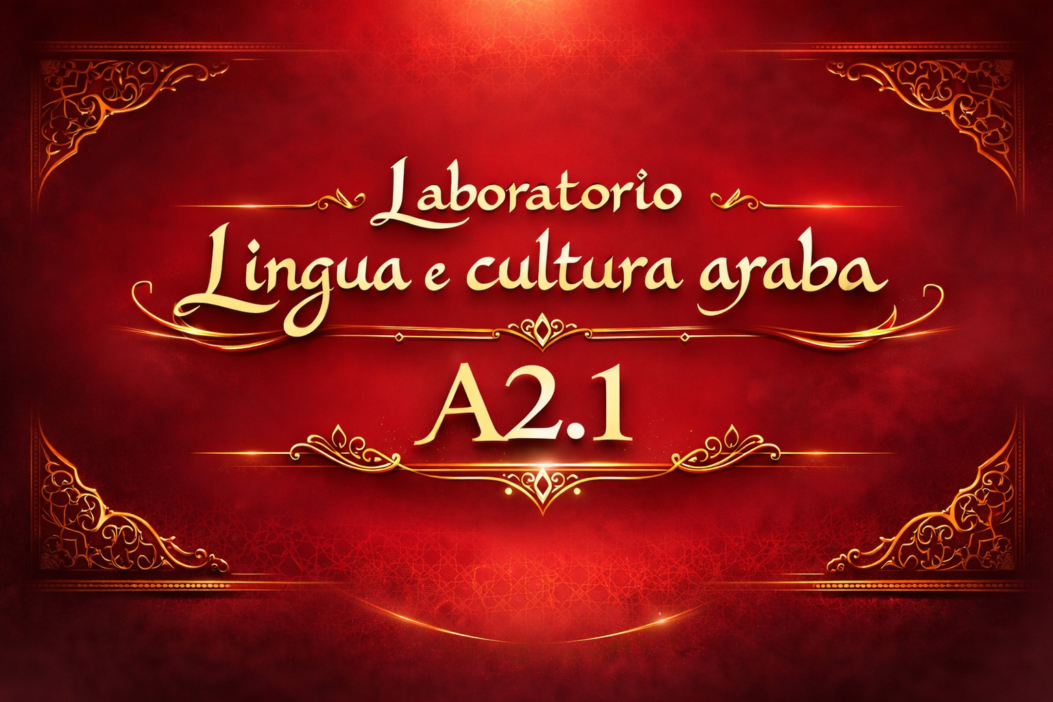 laboratorio lingua e cultura araba a2.1